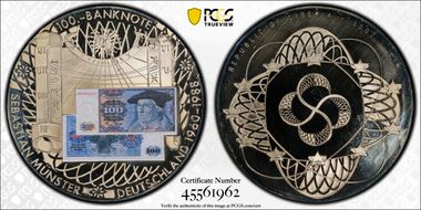 2002 $1 Sebastian Munster 100 Deutche Mark Banknote PR67DCAM