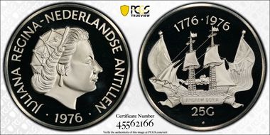 1976-FM 25 G U.S. Bicentennial KM15.1 PR70DCAM