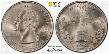 2000-D 25C Maryland MS66