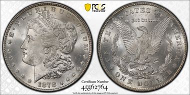 1878 7TF $1 Reverse of 1878 MS65