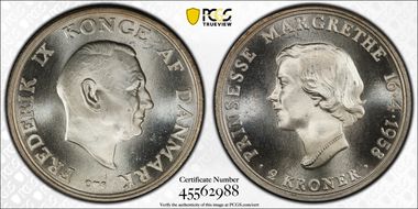 1958 CS 2 Kr Birthday MS66