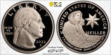 2022-S 25C Wilma Mankiller First Strike PR69DCAM