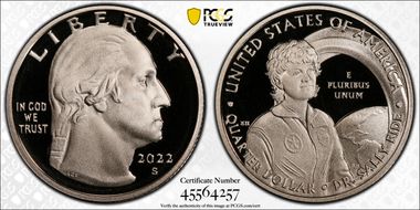 2022-S 25C Dr. Sally Ride First Strike PR69DCAM