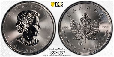2019 $5 ML Fabulous 15 Ag SP64
