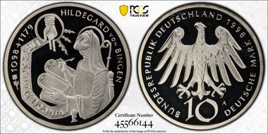 1998-A 10 Mk Von Bingen PR69DCAM