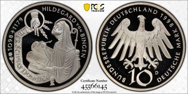 1998-D 10 Mk Von Bingen PR69DCAM