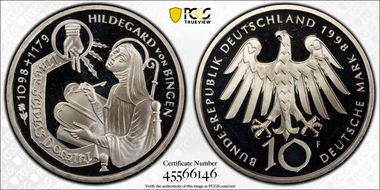 1998-F 10 Mk Von Bingen PR69DCAM