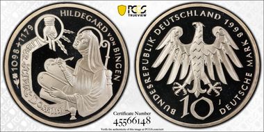1998-J 10 Mk Von Bingen PR69DCAM