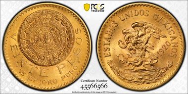 1920/10 20 Peso MS65