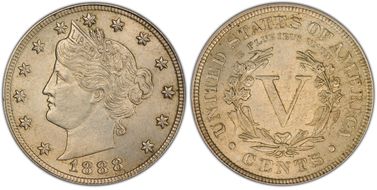 1888 5C AU58
