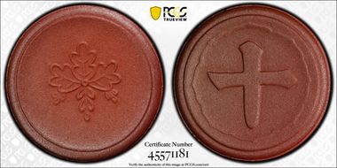 (1945) 10 Sen Hale-D7 BN Brown Porcelain MS64