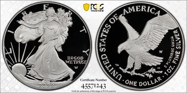 2022-W  $1 Silver Eagle First Strike PR70DCAM
