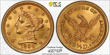 1898 $2.50 MS63