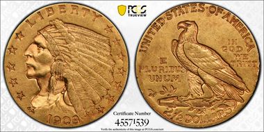 1908 $2.50 AU55
