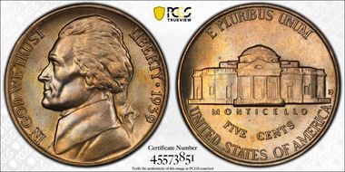 1939-D 5C Reverse of 1938 N1