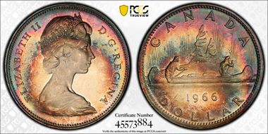 1966 S$1 Large Beads MS63