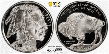 2001-P $1 Buffalo PR68DCAM