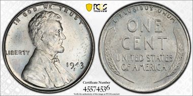 1943-S 1C MS64