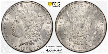 1885 $1 MS62