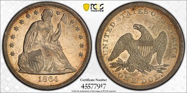 1864 $1 XF40