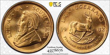 1982 1/4 KR KM-106  Au MS68