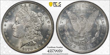 1878 7TF $1 Reverse of 1878 MS64