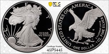 2022-W  $1 Silver Eagle First Strike PR70DCAM
