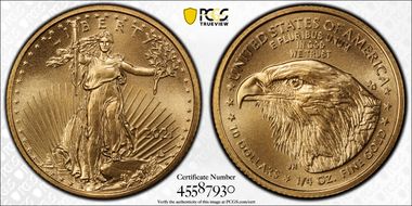 2021 $10 Gold Eagle - Type 2 MS70