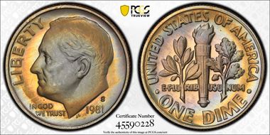 1981-S 10C Type 2 PR67DCAM