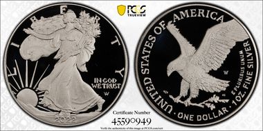 2022-W  $1 Silver Eagle First Day of Issue PR70DCAM