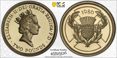 1986 £2 S-K1 Commonwealth Games Nickel-Brass PR69DCAM