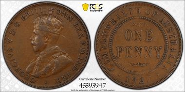 1927 (m) 1D Indian obverse XF40BN