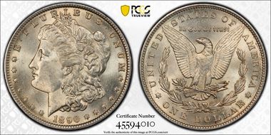 1896 $1 MS62