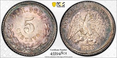 1896-Go R 5C MS64