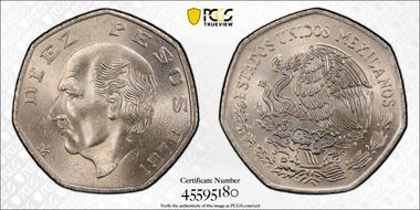 1978-Mo 10 Peso MS64