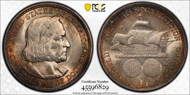 1892 50C Columbian MS65