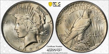 1925 $1 MS64