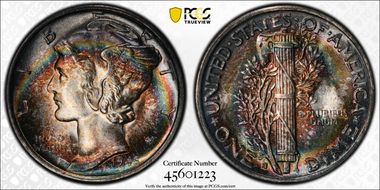 1945-S 10C Micro S MS68