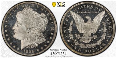 1885 $1 MS67DMPL
