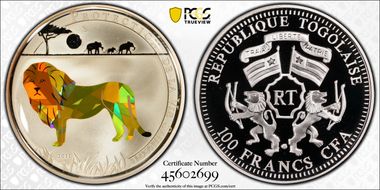 2011 100 Fr Lion PR70DCAM