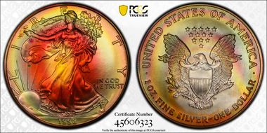 1998 $1 Silver Eagle MS68