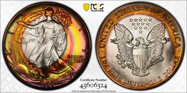 1988 $1 Silver Eagle MS68