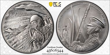 (2022-S) Medal U.S. Air Force Matte 1 oz Ag First Strike MS70