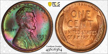1953-D 1C MS65RB