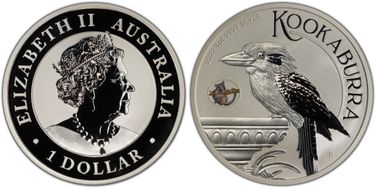 2022-P $1 Kookaburra Ag-Possum Privy ANDA Melbourne Money Expo MS69