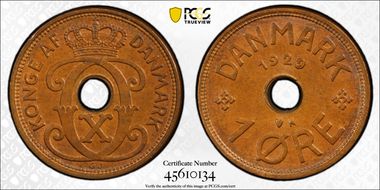 1929 N; GJ Øre MS65BN