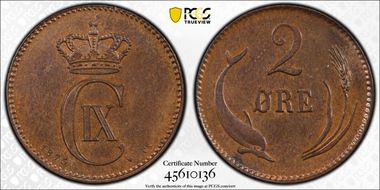 1875 CS 2 Øre MS64BN