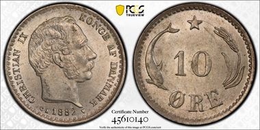 1882 CS 10 Øre MS64