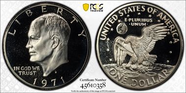 1971-S $1 Silver DDR FS-801 PR68CAM