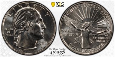 2022-D 25C Maya Angelou MS67+